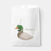 Sachets En Papier Sac Faveur Canard Mallard Vert (Devant)