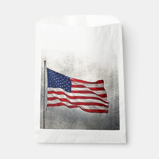 Sachets En Papier Sac Faveur drapeau américain (Devant)