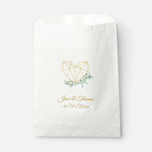 Sachets En Papier Sac Faveur Mariage Eucalyptus (Devant)