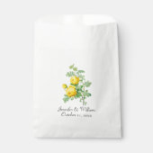 Sachets En Papier Sac Faveur Mariage Roses Jaunes (Devant)