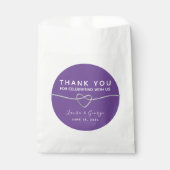 Sachets En Papier Sac Faveur Mariage Simple Violet (Devant)