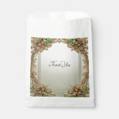 Sachets En Papier Sac Faveur Ornate Or Élégant (Devant)
