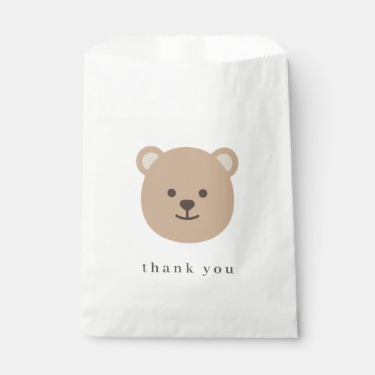 Sachets En Papier Sac Faveur Ours Teddy (Devant)