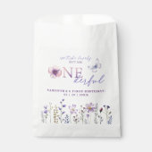 Sachets En Papier Sac Faveur Premier Anniversaire fleur sauvage - Vi (Devant)