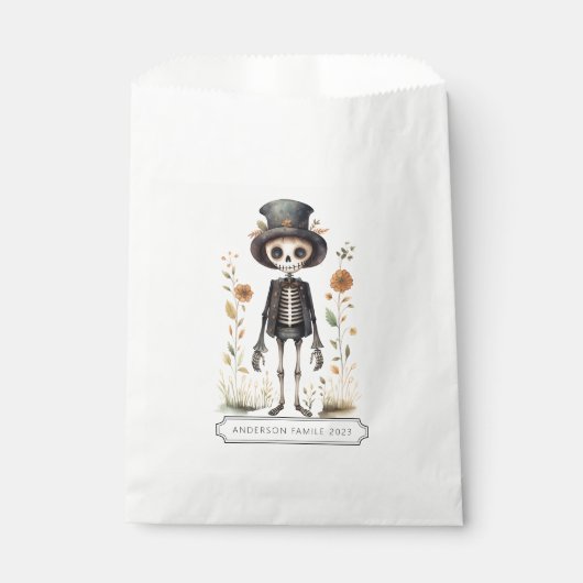 Sachets En Papier Sac Faveur Squelette (Devant)