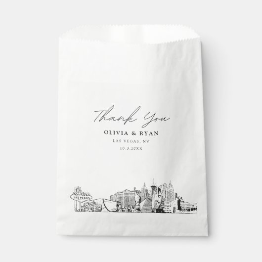 Sachets En Papier Sac Favonalized Mariage Las Vegas (Devant)