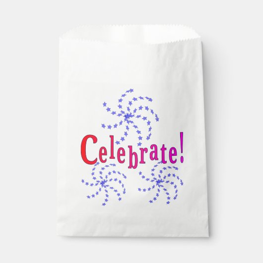 Sachets En Papier Sac Favor - Fête des feux d'artifice (Devant)