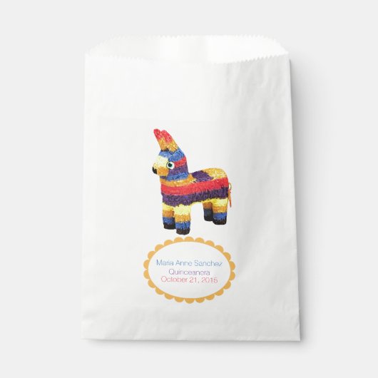 Sachets En Papier Sac Favori Personnalisé Pinata Mexicain (Devant)