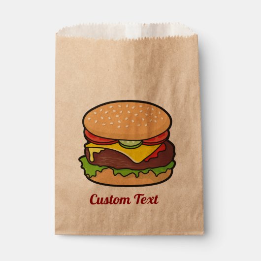 Sachets En Papier Sac Favoriser Cheeseburger (Devant)