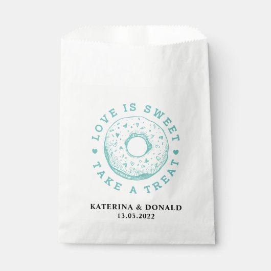 Sachets En Papier Sac Favour mariage Donut (Devant)
