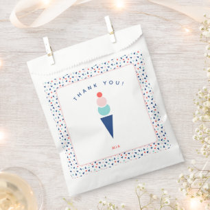 Sachets En Papier Sac Fête Personnalisée Faveur Enfant en bleu et ro
