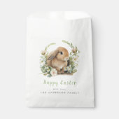Sachets En Papier Sac Fleur Bunny de Pâques Favoriser (Devant)