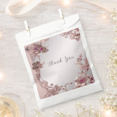 Sachets En Papier Sac Fleur Rose Ornate Faveur (Coupé)