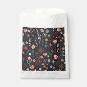 Sachets En Papier Sac Fleurs D'Été Scandinaves Fleurs Foncé Faveur (Devant)