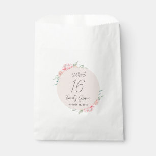 Sachets En Papier Sac floral rustique de faveur de Merci du bonbon