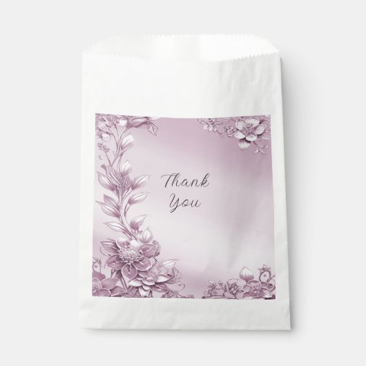 Sachets En Papier Sac Foliage Rose Floral Favoriser (Devant)