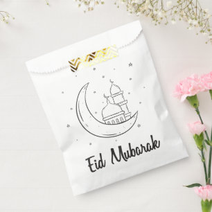 Sachets En Papier Sac goodie de l'Aïd moderne Moubarak mignonne