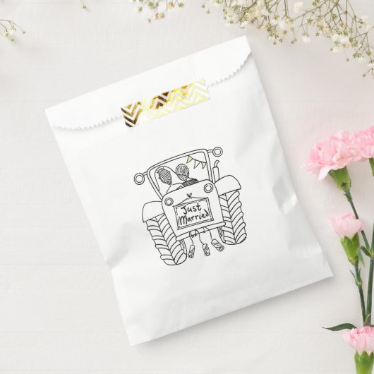 Sachets En Papier Sac Mariage campagnard de tracteur Favoriser (Scellé)
