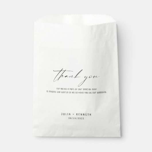 Sachets En Papier Sac Mariage classique simple Merci Favoriser (Devant)