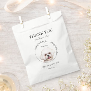 Sachets En Papier Sac Mariage Frise Bichon Simple Merci Favoriser