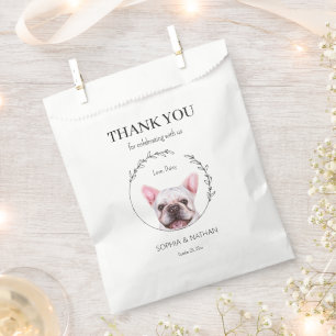 Sachets En Papier Sac Mariage Merci Bulldog en français simple Favor