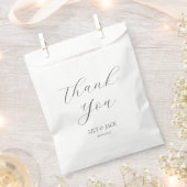 Sachets En Papier Sac Mariage Merci simple à script Favoriser (Coupé)