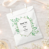 Sachets En Papier Sac mariage Vert Blanc Eucalyptus Favoriser (Coupé)