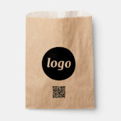 Sachets En Papier Sac papier de code QR promotionnel simple Logo pro (Devant)