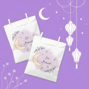 Sachets En Papier Sac personnalisé de Lavande Eid Moubarak