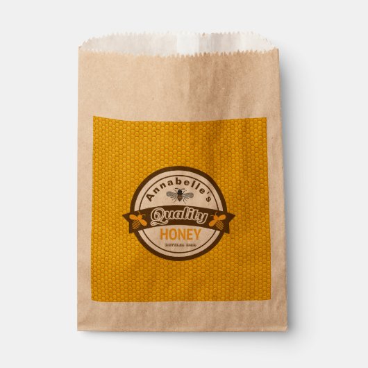 Sachets En Papier Sac personnalisé pour pot de miel (Devant)