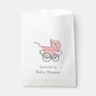Sachets En Papier Sac rose de faveur de baby shower de landau