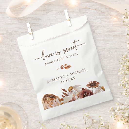 Sachets En Papier Sac Rustic Fall Favoriser (Coupé)