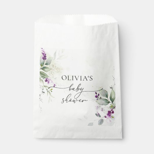Sachets En Papier Sac vert pourpre Lavande Favoriser (Devant)