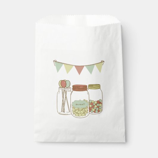 Sachets En Papier Sacoche de fête de mason doux et de fête de guirla (Devant)