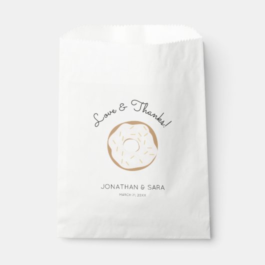 Sachets En Papier Sacoche Faveur Mariage personnalisée Sac Donut giv (Devant)