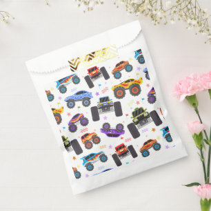 Sachets En Papier Sacs-cadeaux de fête pour camions monstres, annive