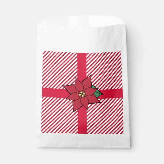 Sachets En Papier Sacs-cadeaux de Noël pour poinsettias (Devant)
