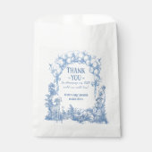 Sachets En Papier Safari animal Dusty Blue Toile bébé garçon douche (Devant)