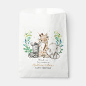 Sachets En Papier Safari Animaux Baby shower Favoriser Sac (Devant)