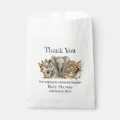 Sachets En Papier Safari Animaux Baby shower Merci (Devant)