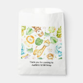 Sachets En Papier Safari Jungle Animaux Baby shower d'anniversaire (Devant)