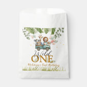 Sachets En Papier Safari Wild Un premier anniversaire (Devant)