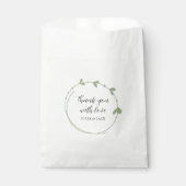 Sachets En Papier Sage Green Simple Heart Mariage de couronne (Devant)