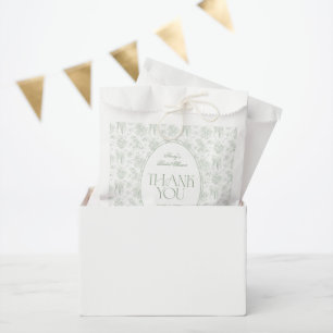 Sachets En Papier Sage Green Toile Floral Fête des mariées Vintage