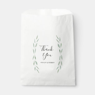 Sachets En Papier Sage verdure Faveurs botaniques, Merci Mariage