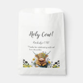 Sachets En Papier Saint Vache Anniversaire, Vache Highland, Merci (Devant)