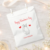 Sachets En Papier Saint Valentin Classe de la fête Coeurs mignonette (Coupé)
