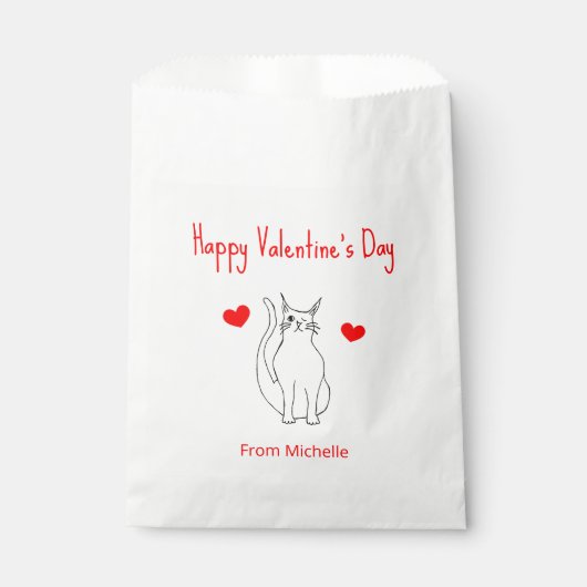 Sachets En Papier Saint Valentin Classe de la fête Coeurs mignonette (Devant)
