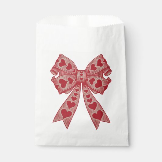 Sachets En Papier Saint Valentin Coeur Coquette arc Retro Valentine (Devant)