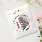 Sachets En Papier Salon de coiffure Barber King Crown Barber Pole Sa (Scellé)